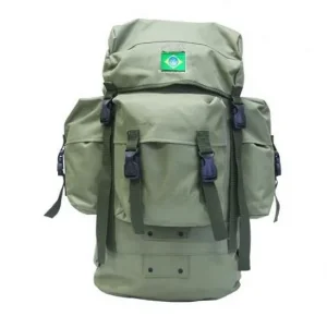 Mochila Verde PQD Bordado Bandeira Brasil