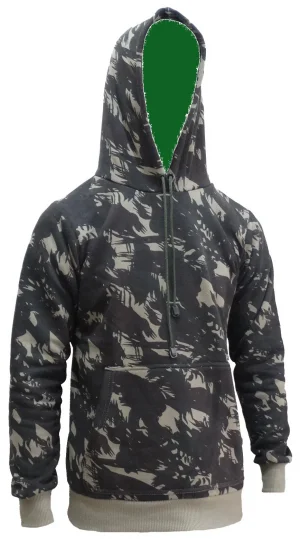 Moletom Camuflado Com Bolso e Capuz Tam GG