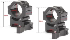 Mount de Luneta Reforçado Com Engate Rapido ( PAR ) 20mm Extra Reforcado