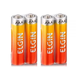 Pilha Elgin Alcalina AAA 1,5v Kit Com 4und