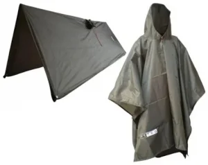Poncho Lona Capa De Chuva Azteq Kocan Verde Capuz Multi Uso