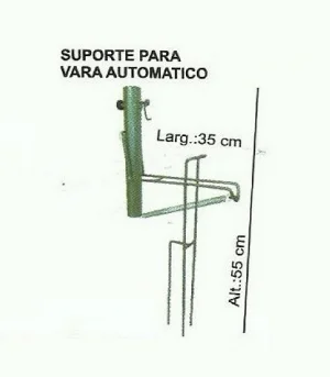 Porta Vara Suporte de Pesca de Ferro Automatico