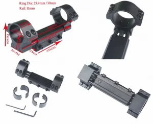 Suporte Mount Trilho Anti Recuo Impacto Lunetas Trilho 11mm