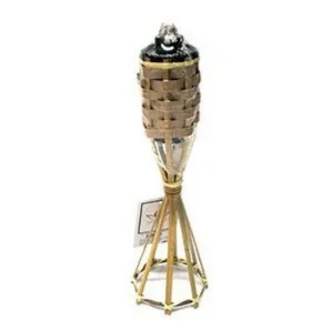 Tocha de Bambu 35cm Pedestal