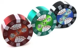 Triturador Esmurrugador Metal Ficha Poker