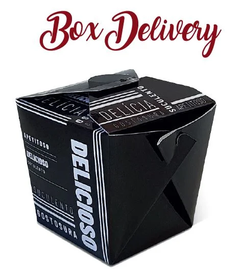 Box Delivery Black 850ml (Porção inteira) - 8,2 x 8,2 x 10 - PSG