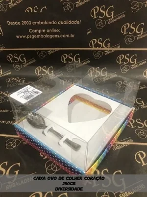 Caixa Ovo de Colher Coração Stylus Berço de 250gr