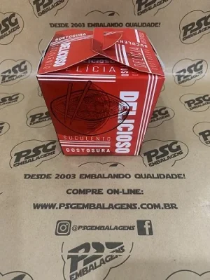 Caixa Yakisoba 500 ml (1/2 porção) - 7,8 x 8 x 8,5