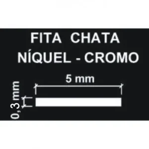 Resistencia Níquel Cromo - Fita Chata 5mm larg x 0,30 esp