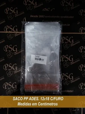 Saco Adesivado C/ Furo N7 12x18cm