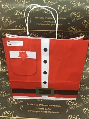 Sacola KB Natal Noel 30,5x11,5x30,5cm
