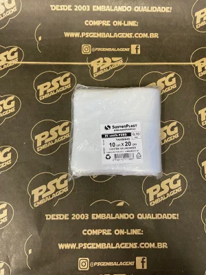Sacos Plásticos de Polietileno - 10 micras - Tamanho 10 x 20 cm