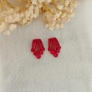 Brinco coroa invertida com cristais - <strong>Light Siam</strong>