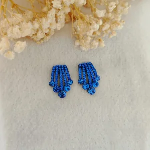 Brinco coroa invertida com cristais - <strong>Sapphire</strong>