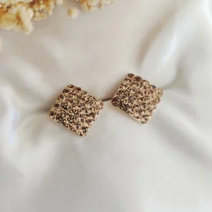 Brinco Quadrado Strass - <strong>Lt Color Topaz</strong>