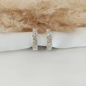 Argola Com Strass Ouro - <strong>Crystal</strong>