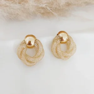 Brinco Círculo Vintage - <strong>Dourado</strong>