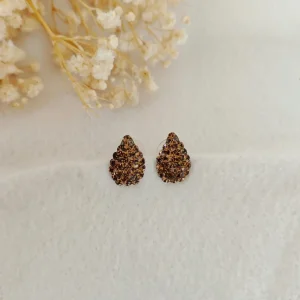 Brinco Gota - <strong>Smoked Topaz</strong>