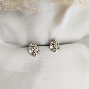 Brinco Gotinha Xadrez - <strong>Prata 50</strong>