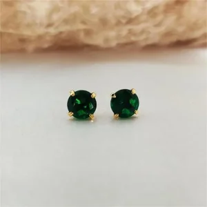 Brinco Ponto de Luz Zircônia 8mm - <strong>Emerald</strong>