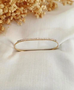 Bracelete Delicado Fio de Strass - <strong>Dourado</strong>