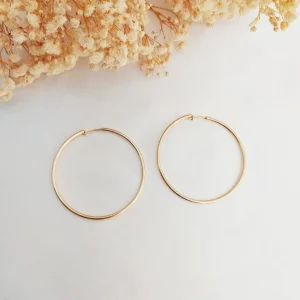 Brinco de Argola Lisa 3mm - <strong>Dourado</strong>