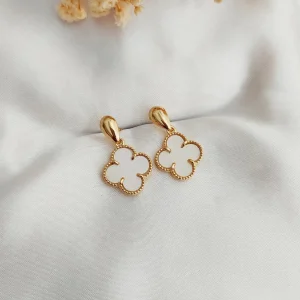 Brinco Pino Gota Ping. Trevo VC - <strong>Dourado</strong>