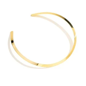 Colar Aro Largo Liso 5mm - <strong>Dourado</strong>