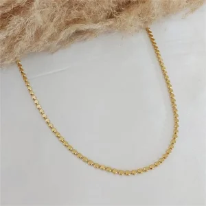 Colar Bolinhas Delicado 45cm - <strong>Dourado</strong>