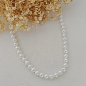 Colar/Choker de pérolas 40cm - <strong>Dourado</strong>