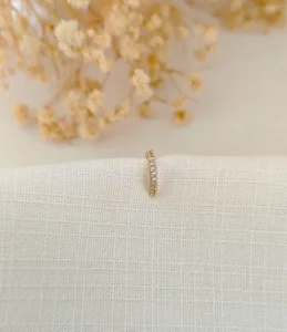 Piercing Fake Detalhe Zircônias - <strong>Dourado</strong>