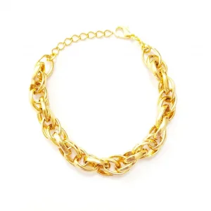 Pulseira Elos Entrelaçados Evidence - <strong>Dourado</strong>