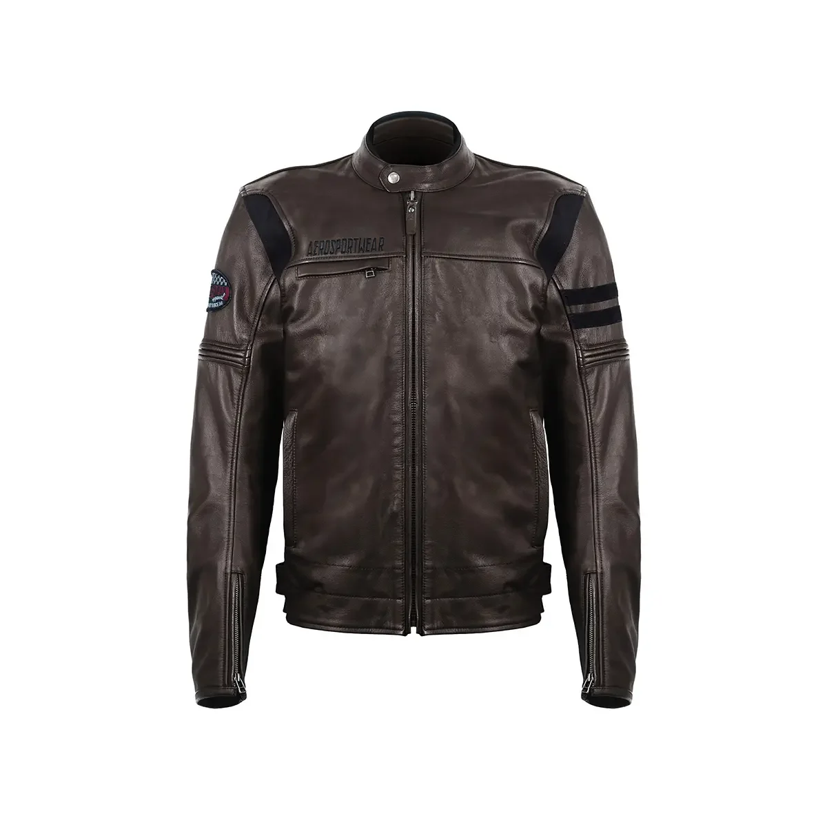 Jaqueta ASW Couro Ignite Preto Café Spinelli Motos Boutique