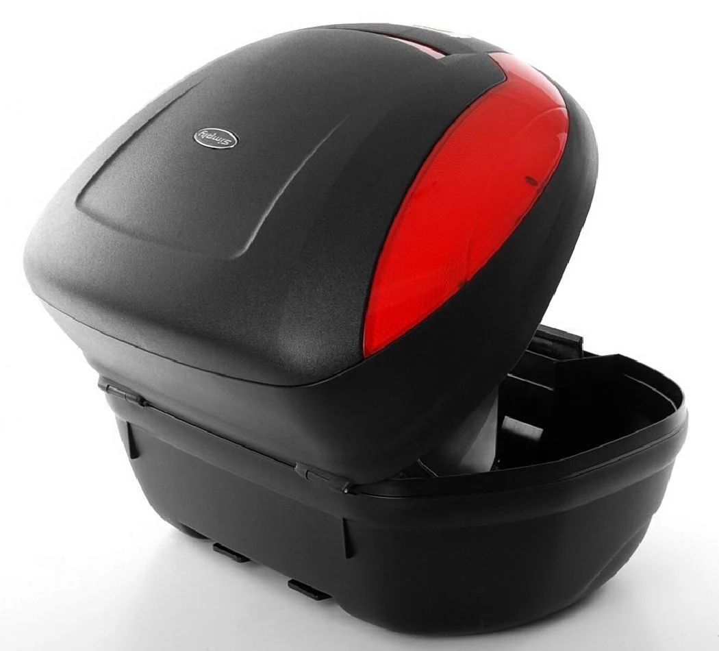 Bauleto Givi Monolock 47L E470N (serve 2 capacetes) Lente Vermelha
