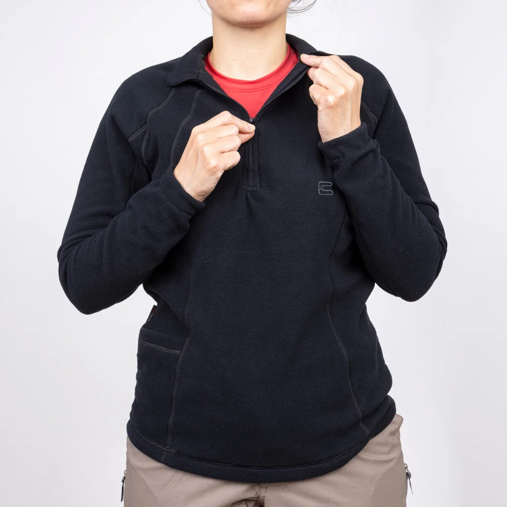 Blusa Zip Curtlo ThermoFleece Preto Feminina - Spinelli Motos Boutique