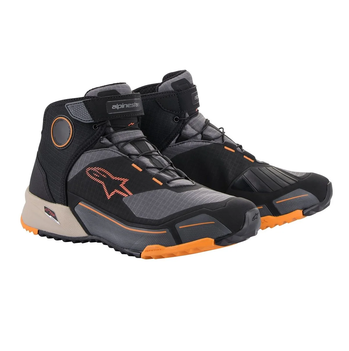 Alpinestars バイクパンツ 黒・灰色・オレンジ Bota Alpinestars CRX Drystar Preto/Marrom/Laranja - Spinelli Motos
