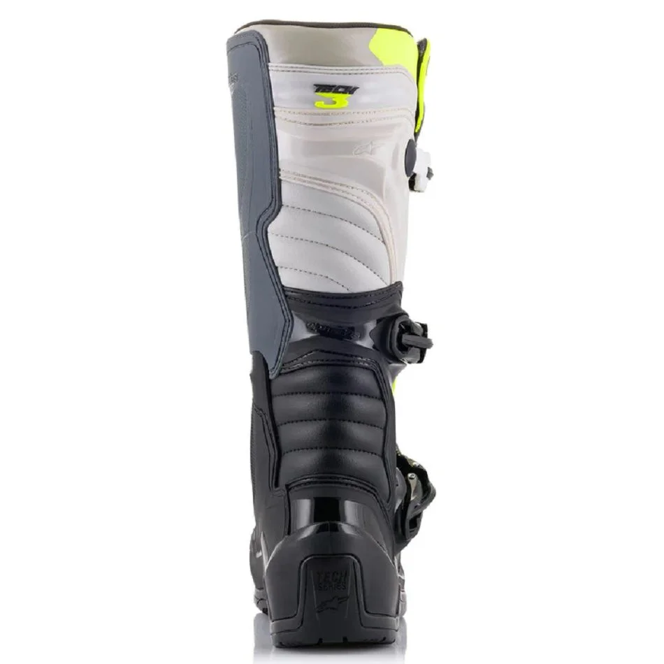 Bota Alpinestars Tech 3 Preto/Cinza/Amarelo Fluor - Spinelli Motos