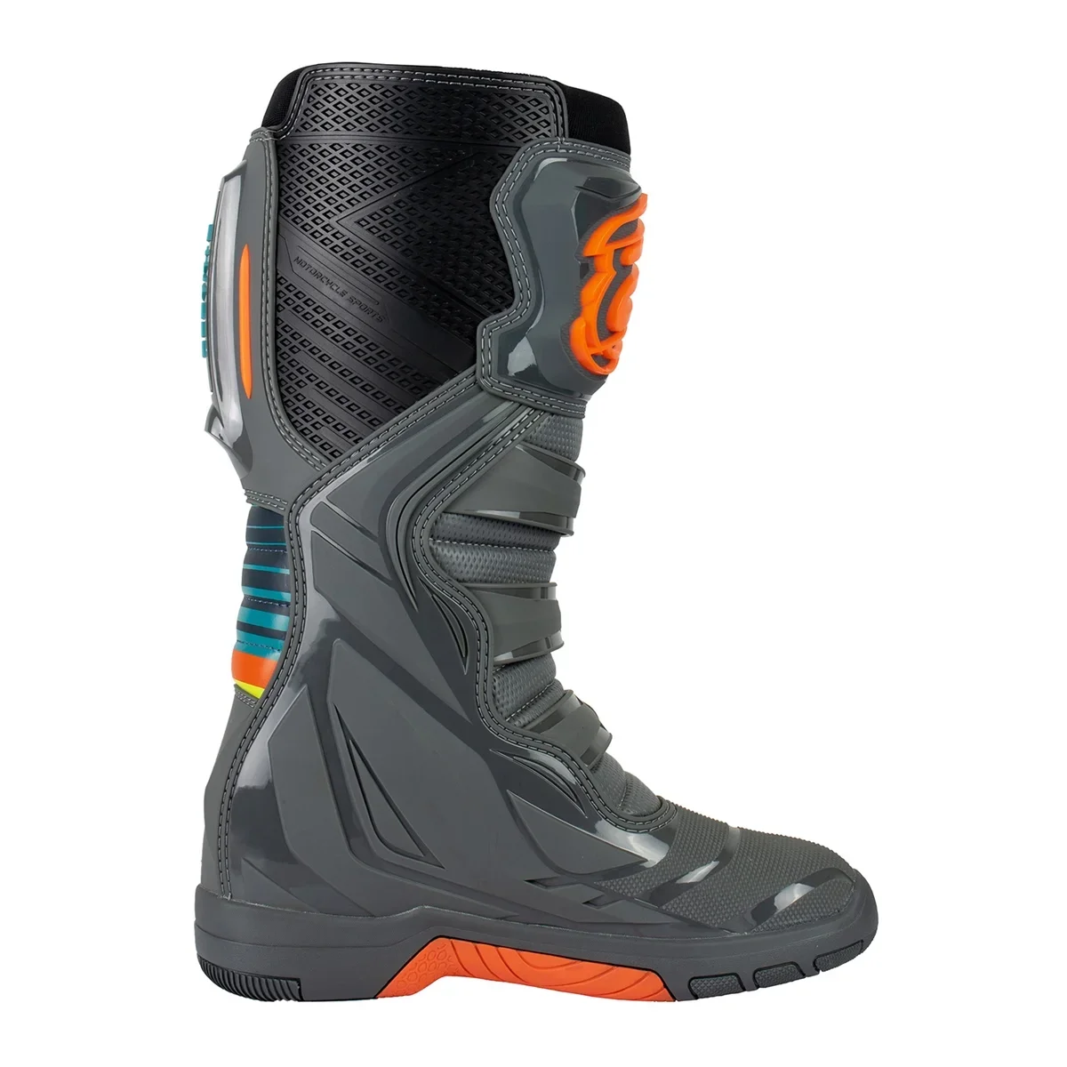 Bota ASW Elevate Chumbo/Laranja/Amarelo Fluor - Spinelli Motos