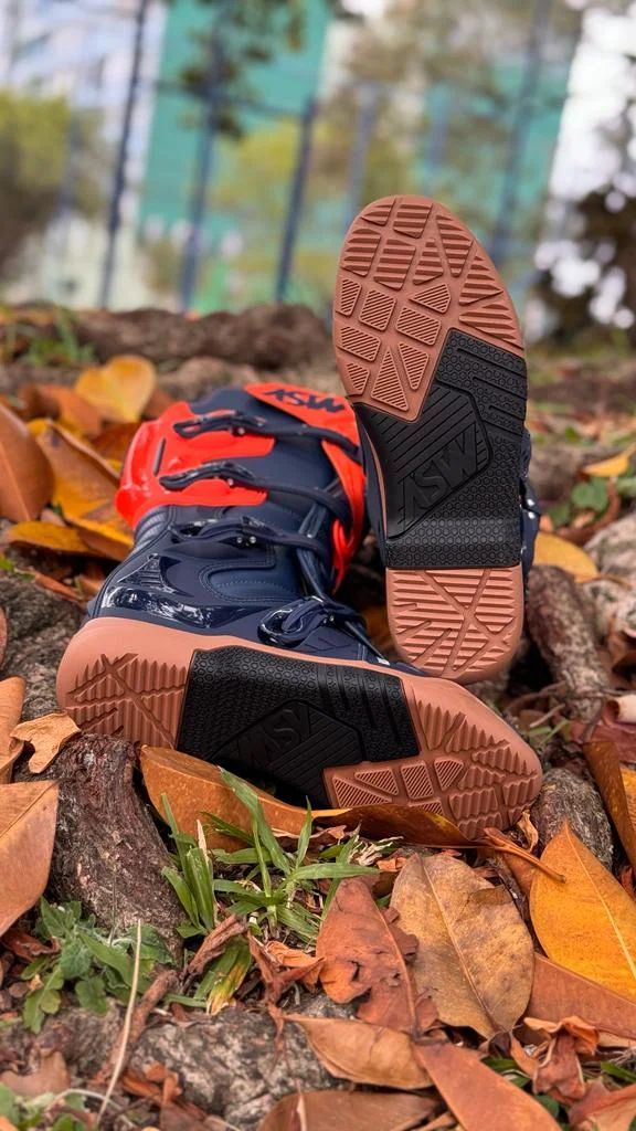 Bota ASW Elevate Enduro Marinho/Laranja - Spinelli Motos Boutique