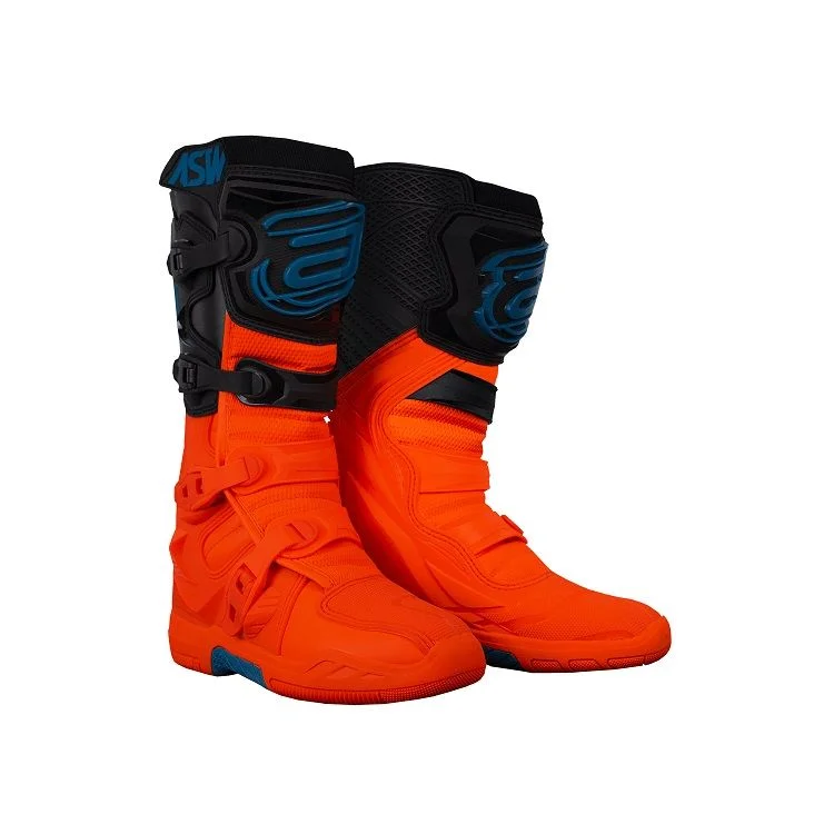 Bota ASW Elevate Laranja/Preto - Spinelli Motos Boutique