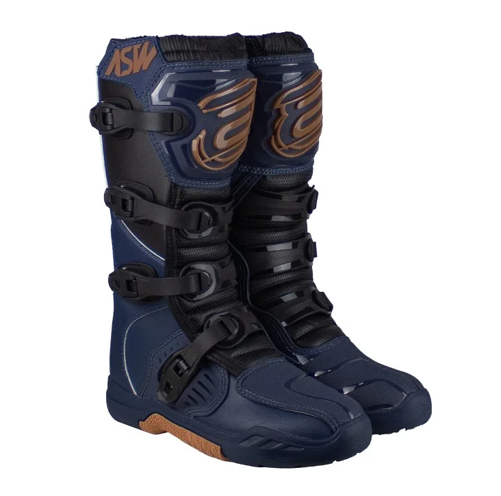 Bota ASW Image Enduro Azul Marinho/Preto/Marrom - Spinelli Motos