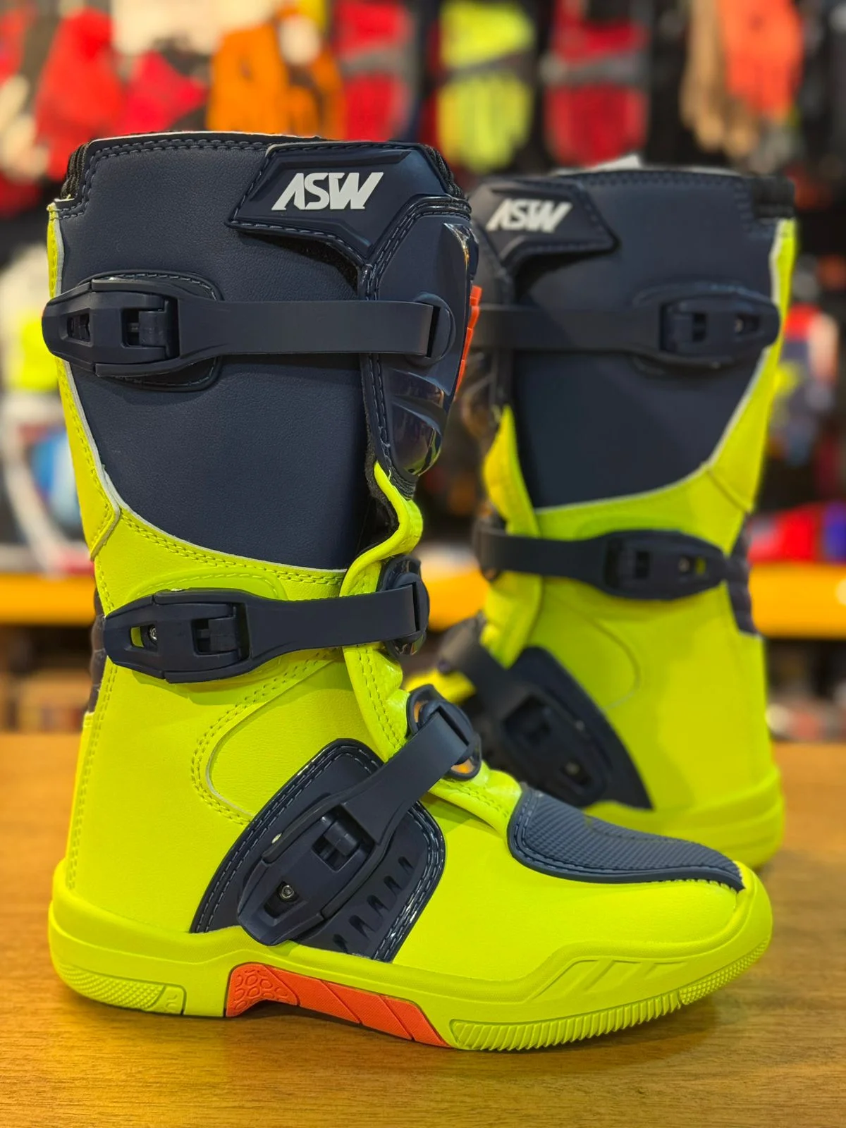 Bota ASW Image INFANTIL Amarelo Flúor/Marinho/Laranja - Spinelli