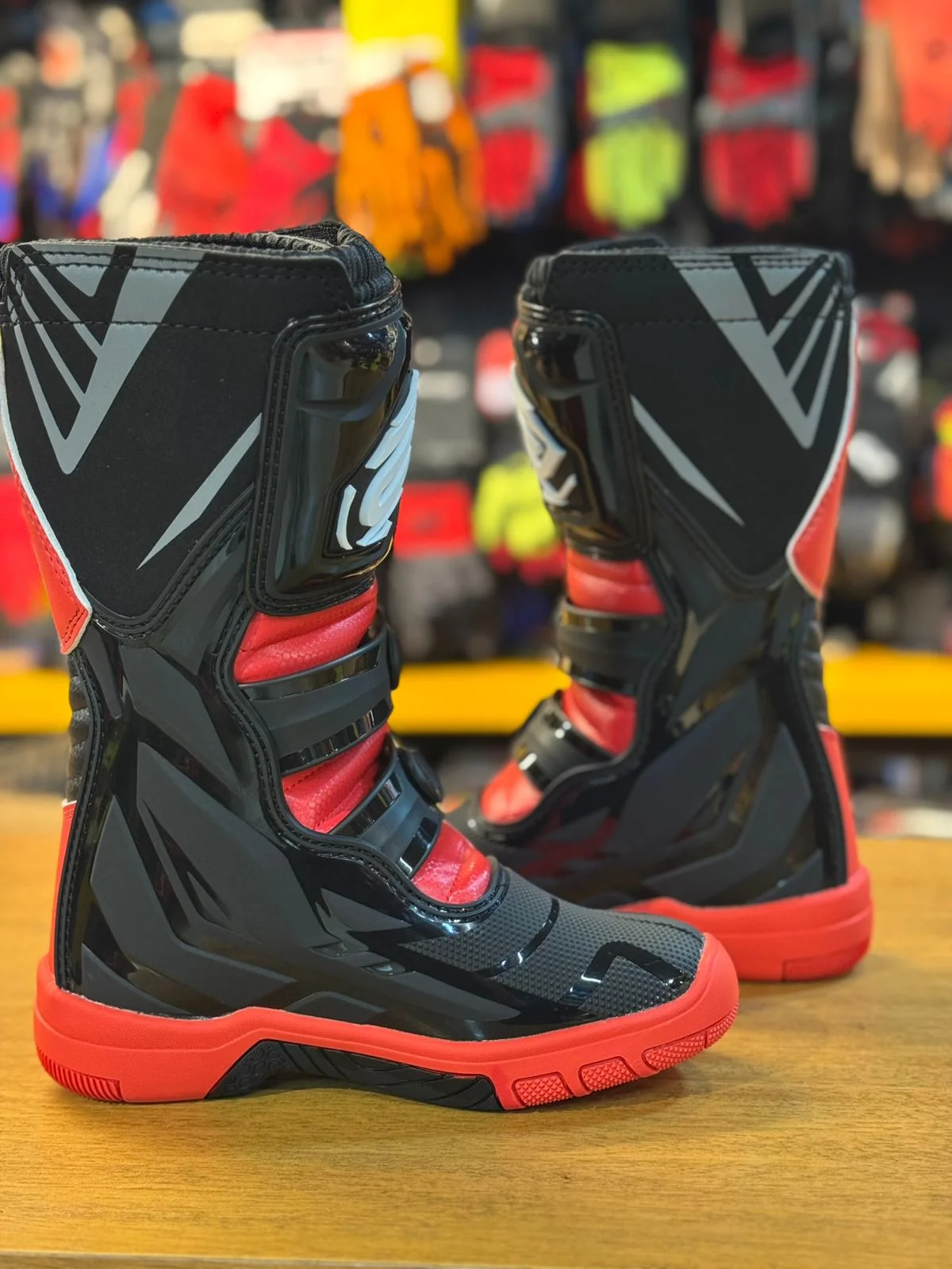 Bota ASW Image INFANTIL Preto/Vermelho Spinelli Motos Boutique