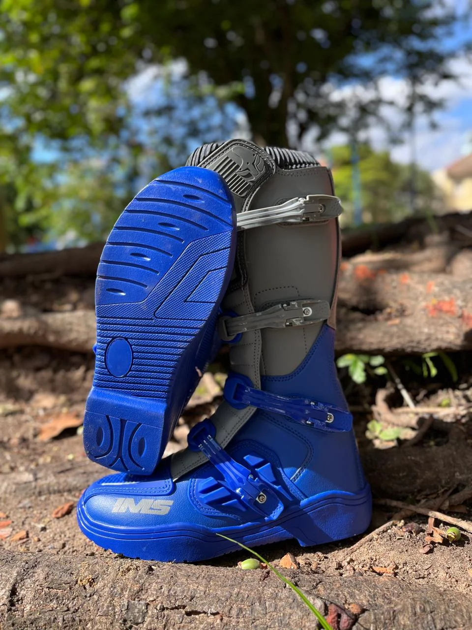 Bota IMS Revolution 2025 Preto/Azul/Cinza - Spinelli Motos Boutique