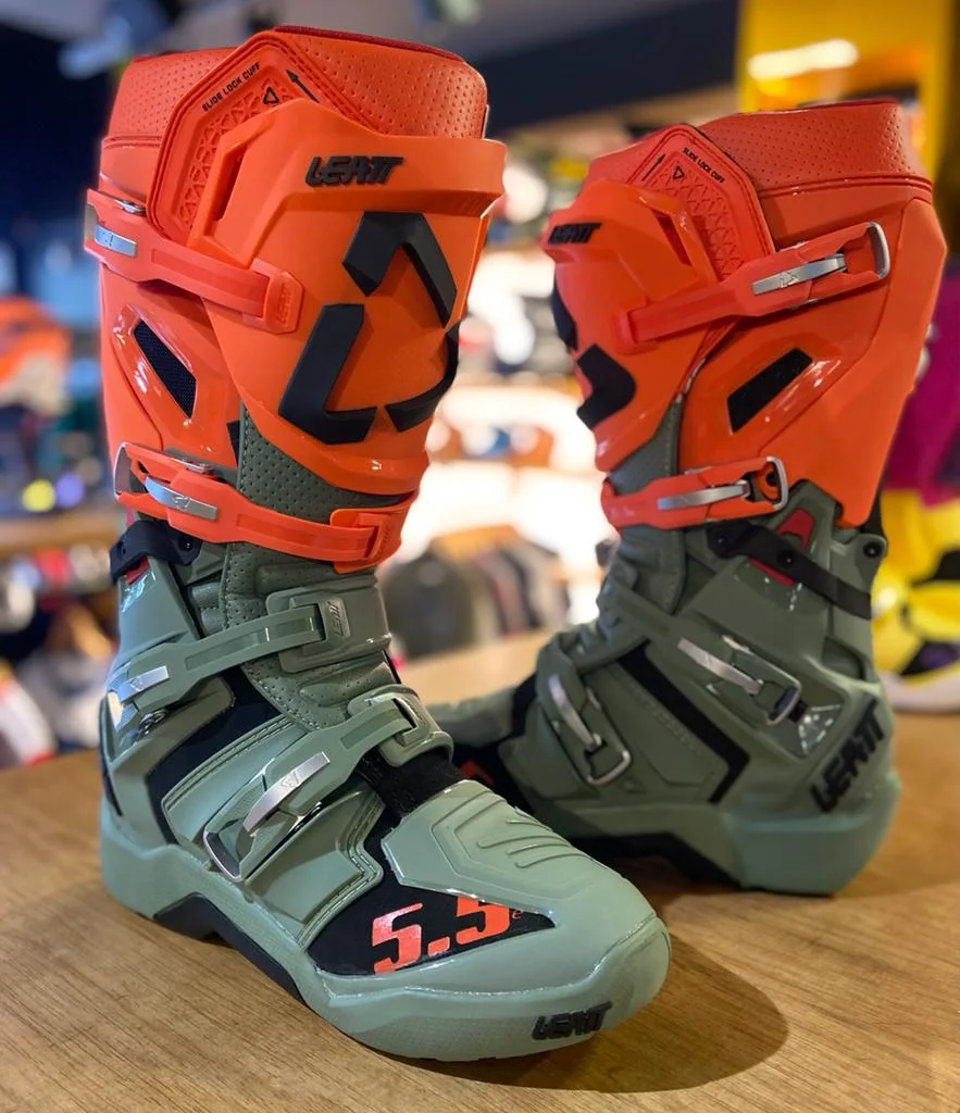 Bota Leatt 5.5 Flexlock Enduro Cactus Laranja Spinelli Motos