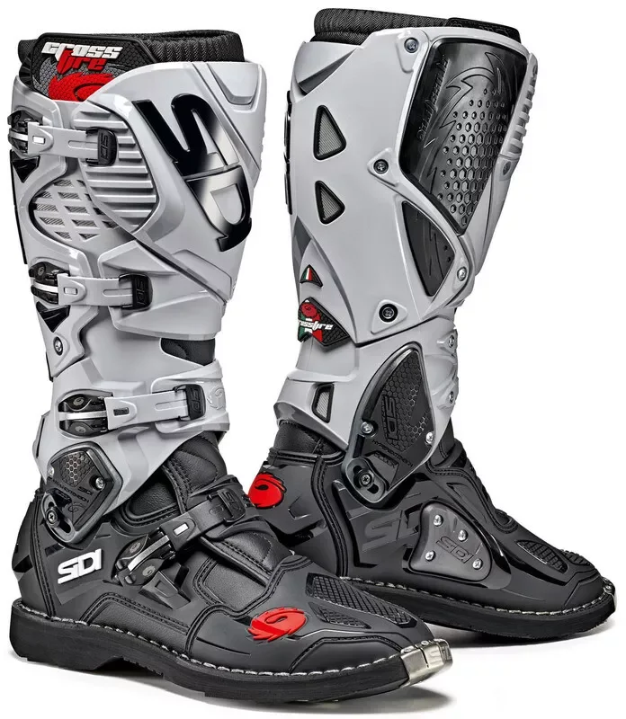 Bota Sidi Crossfire 3 Bico de Aço - Preto/Cinza - Spinelli Motos