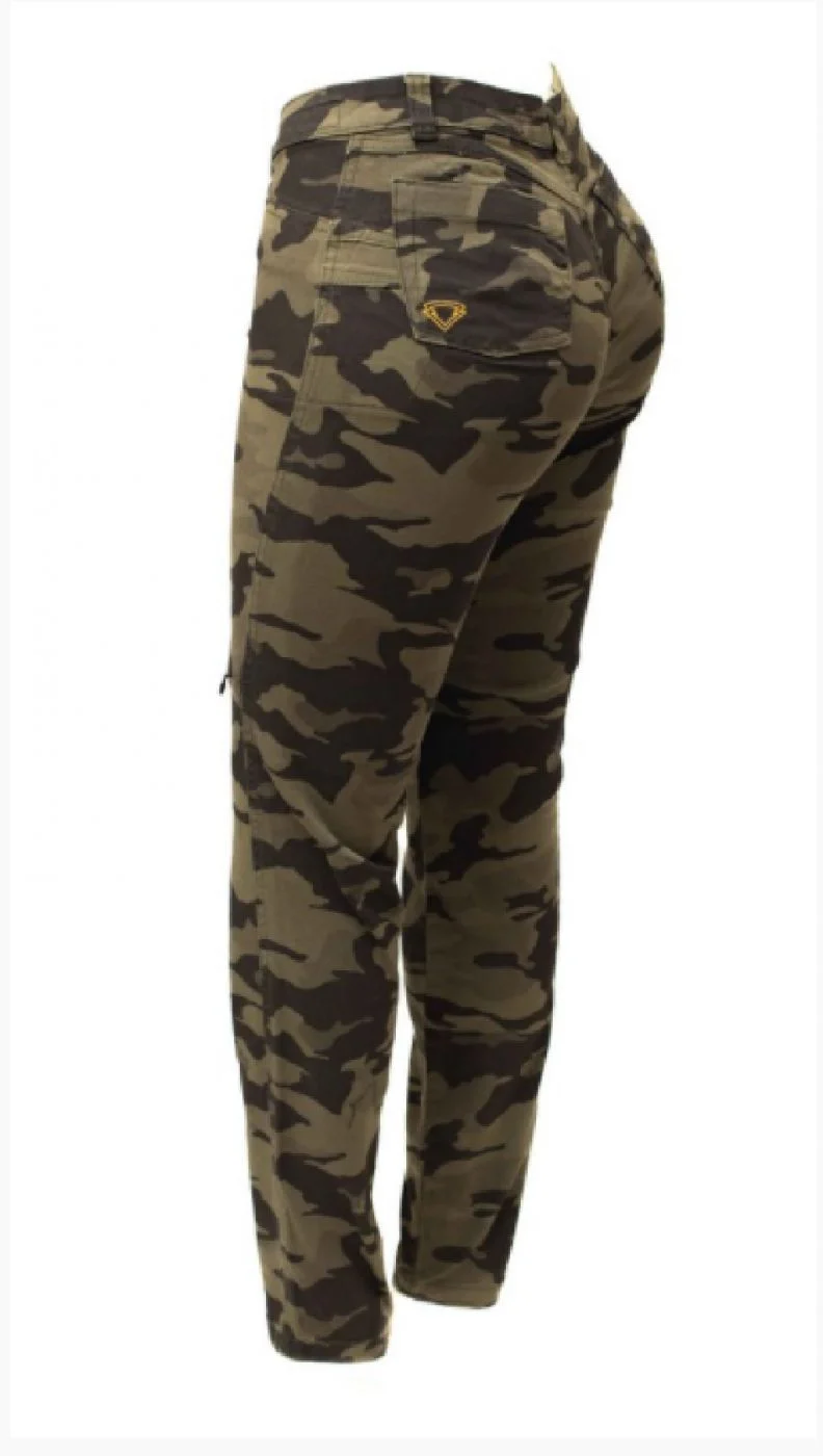 Calça camuflada feminina deals sarja
