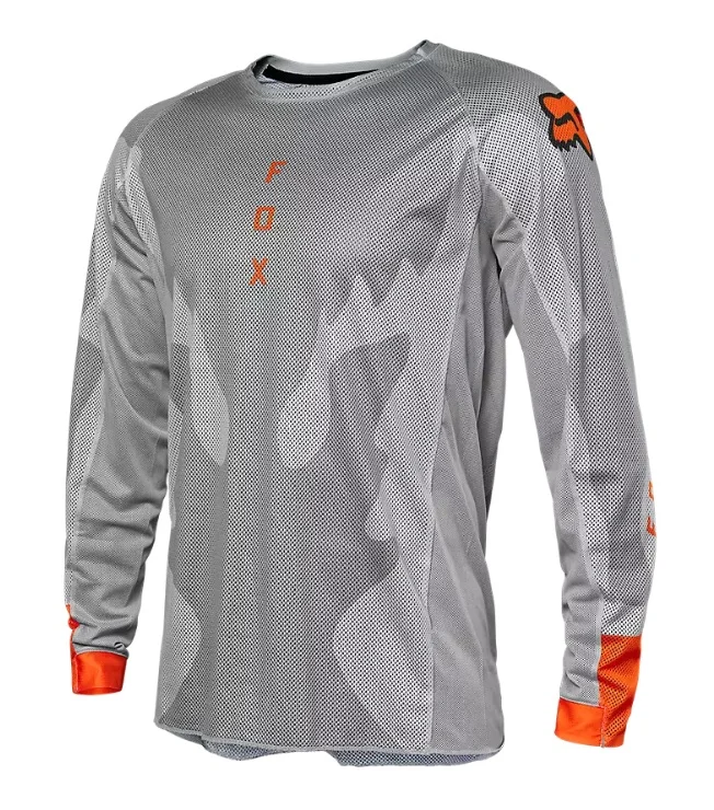 トップス foxtail Camisa Fox Airline Exo Cinza/Laranja - Spinelli Motos Boutique