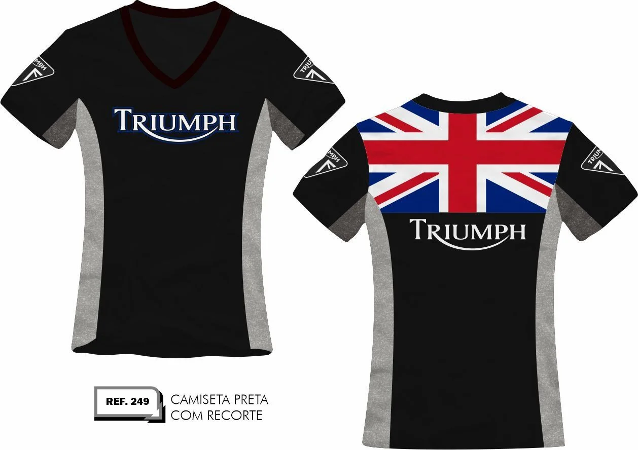 Camiseta All Boy 249 Feminina Triumph Preto Spinelli Motos Boutique
