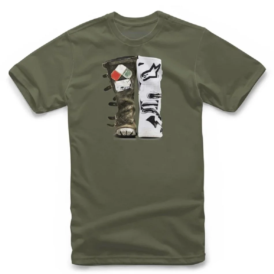 Camiseta Alpinestars Roots Verde Militar - Spinelli Motos Boutique